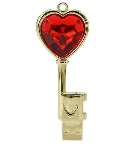  usb-флешка в форме ключа с сердцем подарок девушке на 8 марта